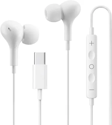 Tersely USB C Wired Earbuds - Noise Isolating, Microphone & Controls, Clear Sound, Ergonomic Design | Best Deal