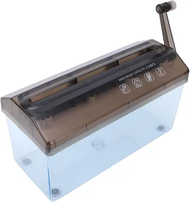 Generic Mini Hand Shredder - 3mm Strip Cut, Portable Paper Shredder