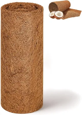 Hbzunt 1 st Kokosmatta, 100x30 cm Trädgårdsväxtmatta, 100 % Naturlig Kokosfiberinsats Växtskydd Vinter, Kokosbladfoder F