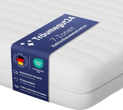 Träumegut24 AquaFlex 7-Zone Matras | 90 x 200 cm | Ergonomisch Koudschuim Matras | Hypoallergeen en Antibacterieel