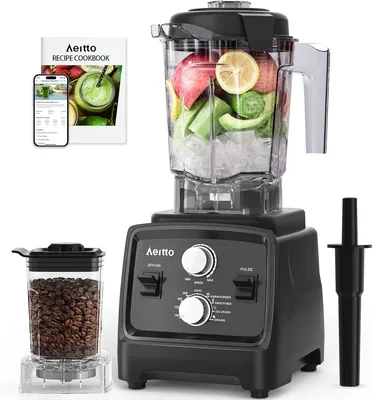 Aeitto Blender 47% Off – 1800W Motor, 68Oz Combo