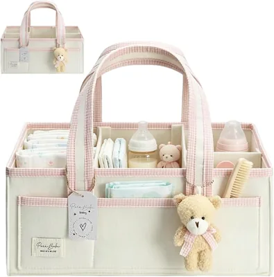RNPKZ Baby Diaper Felt Pouch, Organiser för ändringstållet, Babytorra med uttakbara kompartimenter