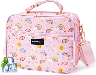 Cerbonny Kids Lunch Bag Pink Rainbow Best Deal