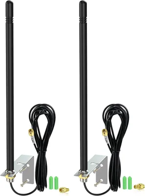 Eightwood WLAN-antenn med dubbla band 2,4 GHz 5,8 GHz WLAN-antenn utomhus med L-fäste väggmontering 6 dBi High Gain Rundni-ri Best Deal