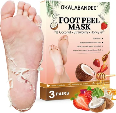 3 Paar Fußmasken für sanfte Füße - Callusentfernung, Fußpeeling, für Männer und Frauen