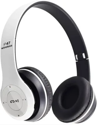 Wireless Headphones Extra Bass Deep Stereo Sound Built-In Mic White Best Deal