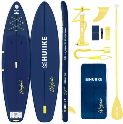 HUIIKE Tabla de Paddle Inflable para Turismo con Accesorios Incluidos, Pala, Quilla, Cinturón, Inflador y Mochila. Paddle de Pie