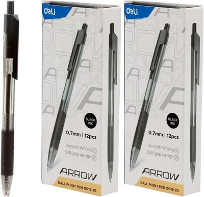 Ballpoint Pen Set, 0.7mm Tip, Black, 24 Pack - Best Deal