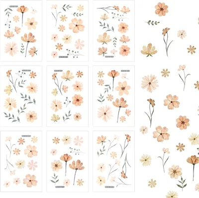 9 arkuszy boho tatuaż ścienny z kwiatami - 32% Off