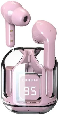 Wireless Bluetooth Earbuds, In-Ear Stereo Headphones with LED Charging Case (Pink) - Best Deal