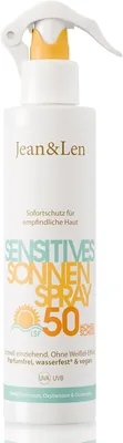 Spray Solar Jean & Len Solare Sensibile SPF 50, Resistente al Agua, Para Piel Sensible, Sin Siliconas, Octocrileno, sin Fragancias - Mejor Oferta