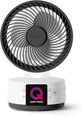 Meaco Fan Sefte® 6 Table Fans, 21 cm, Wechselbare Batterie, Bis zu 26 Stunden Laufzeit, Ab 22 dB Leise, Energieeffizient 1-18 W