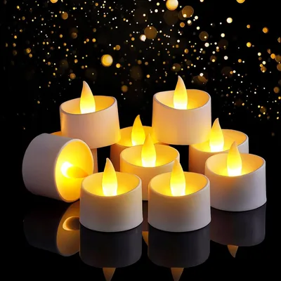 LQTSLFM Candele a LED 12x con Fiamma Swingante - Piccole Candele Artificiali, Durata Batteria fino a 200 Ore per Matrimoni, Feste, Halloween e Natale | Best Deal
