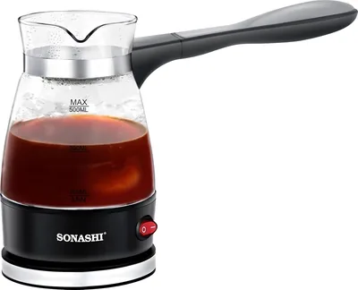 Sonashi Turkish Coffee Maker 0.5L, Electric Kettle, Cordless, Multi-Use, Boil-Dry Protect