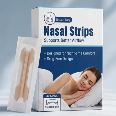 Nasal Strips for Sleeping & Sports, 30 Count - Strong Adhesive
