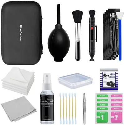 Blue Carbon Camera Cleaning Kit, 28 Pieces - Best Deal