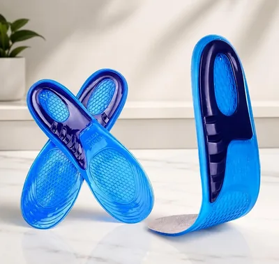 Palmilha Ortopédica em Gel de Silicone Ant Impacto - Conforto e Ajuste Perfeitos para Fascite Plantar - Par