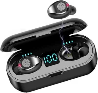 Bluetooth 5.4 Earbuds Noise Cancelling Mic LED Display