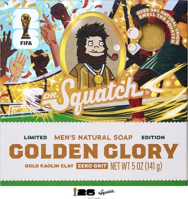 Dr. Squatch Natural Men's Bar Soap - FIFA World Cup 2026 Inspirerad Geschenk - Naturligt Charcoalproces