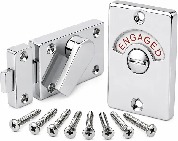 HANDLEZONE Toilet Indicator Bolt - Vacant Engaged Polished Chrome Best Deal