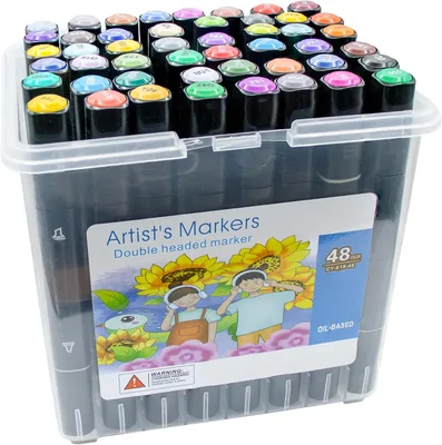 Duravel 48 Colored Markers - Double Headed Art Set, Best Deal