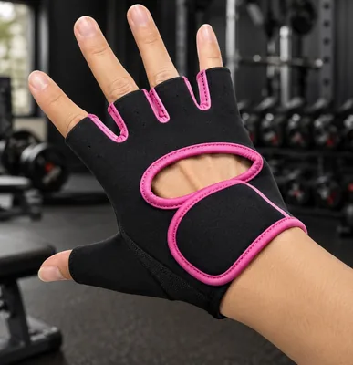 Luva para Academia Premium Antiderrapante Colante Neoprene Respirável, Ajustável e Confortável, Proteção Contra Calos para Mãos