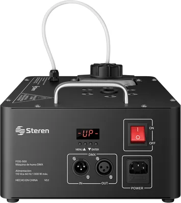 STEREN Máquina de humo DMX con salida vertical y luz LED multicolor RGB | Efecto Profesional para DJ, Fiestas y Eventos FOG-