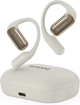 BUGANI Open Ear Earbuds, Bluetooth 5.2 Wireless Earbuds Noise Cancelling, Immersive Stereo Sound, Fa