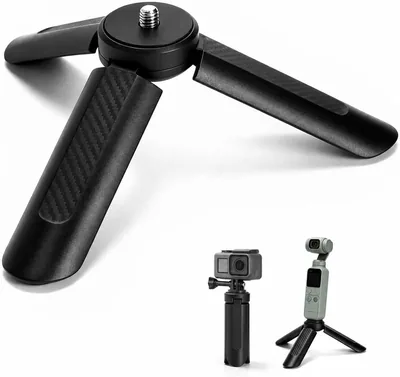 Mini statyw kamera z gwintem 1/4 cala | Antypoślizgowy przenośny mini, uchwyt statyw 2 w 1 dla Pocket 4/3, Action 6/5, Insta36 - Najlepszy Ceny