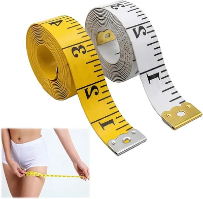 2 Unidades de Cinta Métrica Corporal Lateral 3M, Doble Escala en cm y pulg