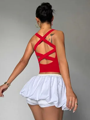 Top menos para mujer sin mangas, espalda cruzada, bra deportivo para yoga Entrenamiento