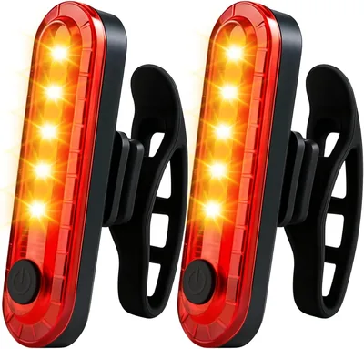 Lámpara trasera Oumida para bicicleta 120 lúmenes 4 modos USB C recargable, resistente al agua IPX5, 2 piezas LED rojas recargables para carretera - Mejor Oferta