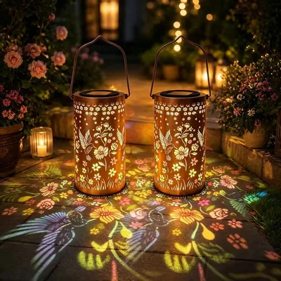 2 Stück Solarlaterne für Außen: Hängend oder Stehend, Perfekt für Garten & Tisch - Kolibri Gartenlaterne mit Solarbetrieb - Best Deal