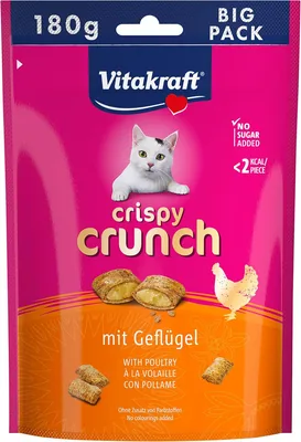 Vitakraft Crispy Crunch, Kattråd, Kryddad av Fölsa, i en förnybar stor paket, utan lagt sugar - Best Deal