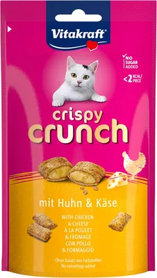 Vitakraft Crispy Crunch Katzen Leckerli - Knusprige Belohnung für Ihre Katze, 1er Pack (300 g)