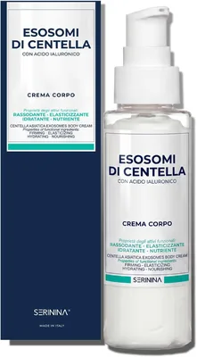 Crema per il corpo SERININA con Esomi di Centella e Acido Ialuronico - Idratante, Nutriente, Rinfrescante - Elastica, Velvetea Tonalità