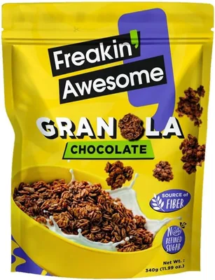 Freakin' Awesome Chocolate Granola Clusters, 340g - Gluten-Free & Vegan