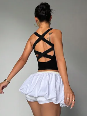 Topos para mujer sin mangas con espalda cruzada, bra deportivo para yoga - Mejor Precio