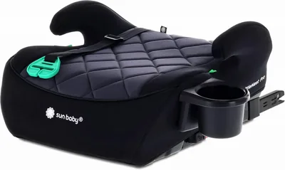Sun Baby LittleNest Pro Podstawka Samochodowa ISOFIX 125-150 cm Czarny | i-Size R129 z uchwytem na kubek i miękkim siedziskiem