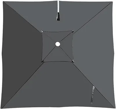 Ersättningstabell med 8 rorbak 2.5x2.5m 3x3m 3x4m, kvadratt umbrellekläder för fristande parasoller, vattenbeståndig