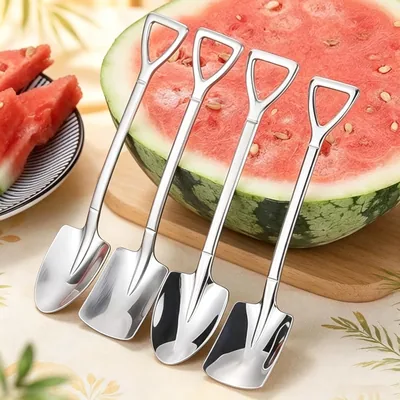 10 Pcs 6 Inch Stainless Steel Shovel Spoons - Best Deal