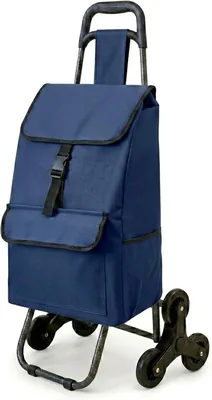 Meridiana - Carrello da Spesa Pieghevole con 6 Ruote - Carrello con Ruote di Stoccaggio Rimovibili, 3 Tasche Esterne