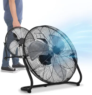 Avilia - Ventilateur sur pied réglable - Ø 40 cm, 3 pales métalliques, 65 W, 3 vitesses. Meilleur prix — Ventilateur puissant