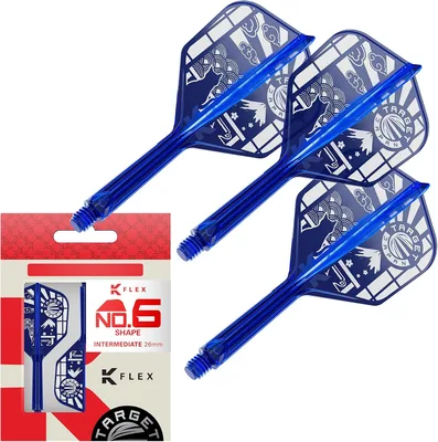 Target Japan Blue K-Flex Flights i Shafty No.2/No.6 Rzutki | Pakiet 3 sztuk | Edycja Limitowana Akcesoria