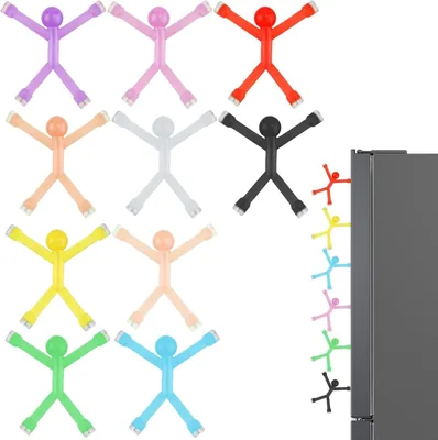 Magnetiska gubbar för barn, 10-paket Sensory Humra Magnetfigurer, Barnens Fridge Men | Speglar, Lagerplatser