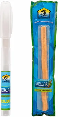 Al Khair Peelu Miswak Natural Toothbrush & Holder - Teeth Whitening Sticks