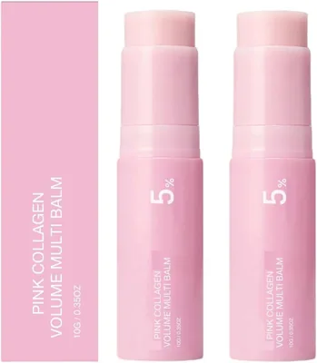 Baume volumeur collagène rose, soin hydratant et fermant tout-en-un, stick gonflant nourrissant pour la routine quotidienne, lisse - Best Deal