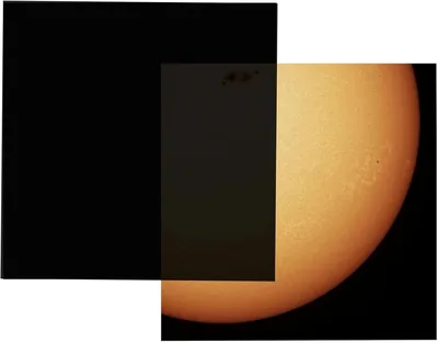 Solfilterblad 150 x 150 mm för teleskop, binoklar och kameror - DIY solfilm för sol, solplatser och solsken visning - A