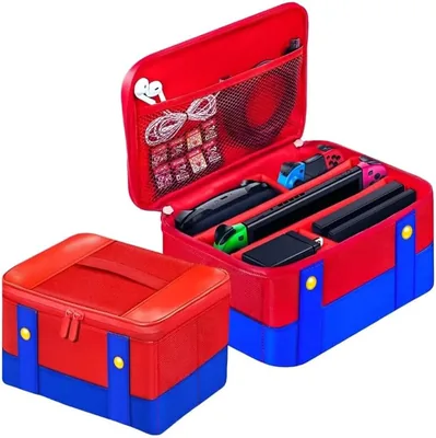 Bolsa Maleta Case Transporte Mario Para Nintendo Switch OLED - Armazenamento Switch Lite Best Deal