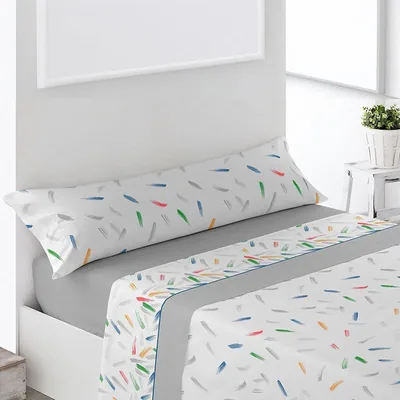 Conjunto de sábanas Rufino Díaz Tineo para el verano (Gris - 90 cm) - Tela extra suave para adultos y niños - Cómodo y acogedor
